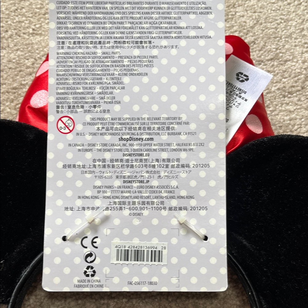 NWT Disney Minnie Mouse Red Polka Dot Headband Gems - Picture 6 of 9